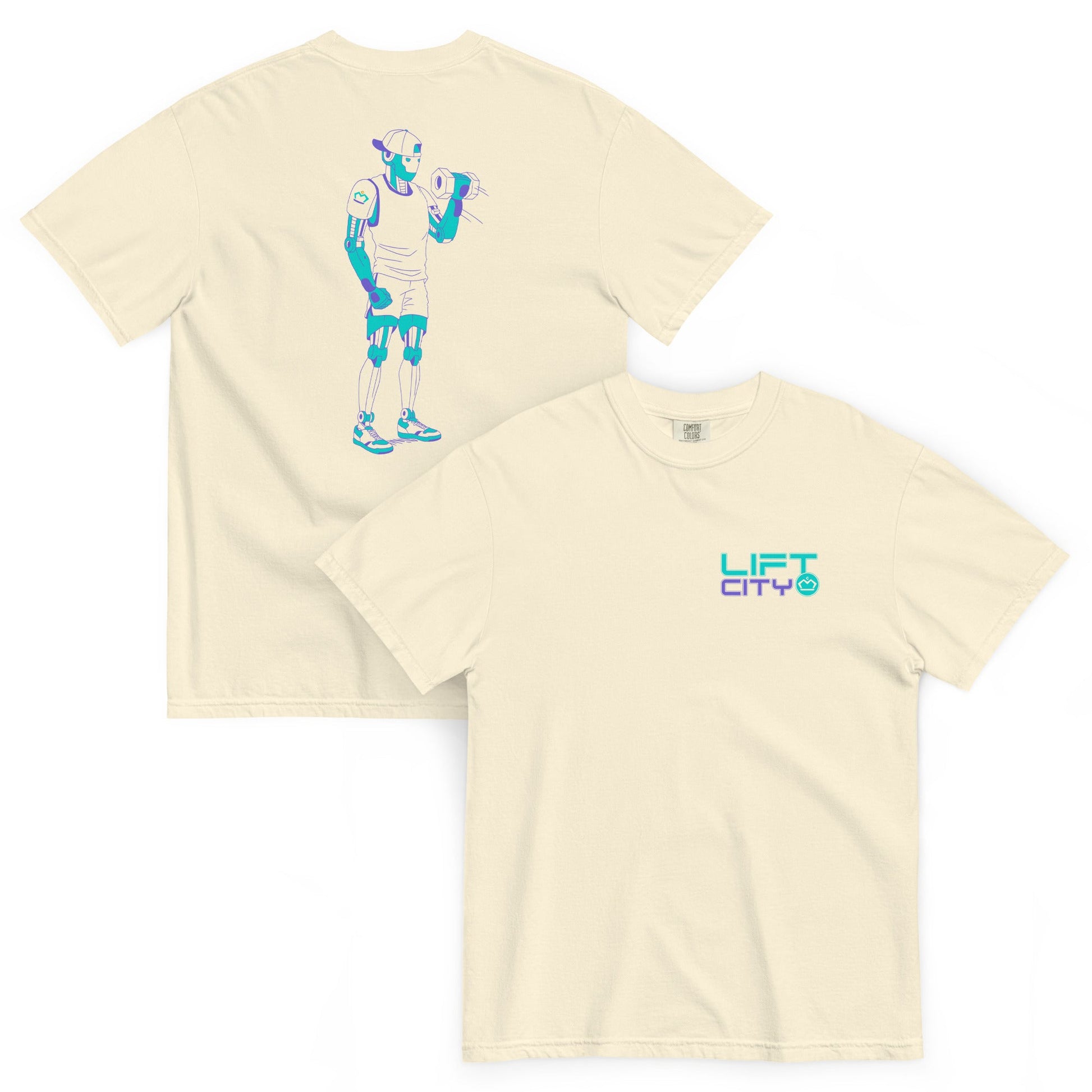 Lift City – Robot Gym Tee - T-Shirt - Creative Minds Wear - 7744790_16523