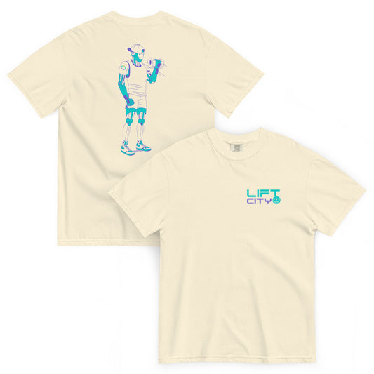 Lift City – Robot Gym Tee - T-Shirt - Creative Minds Wear - 7744790_16523