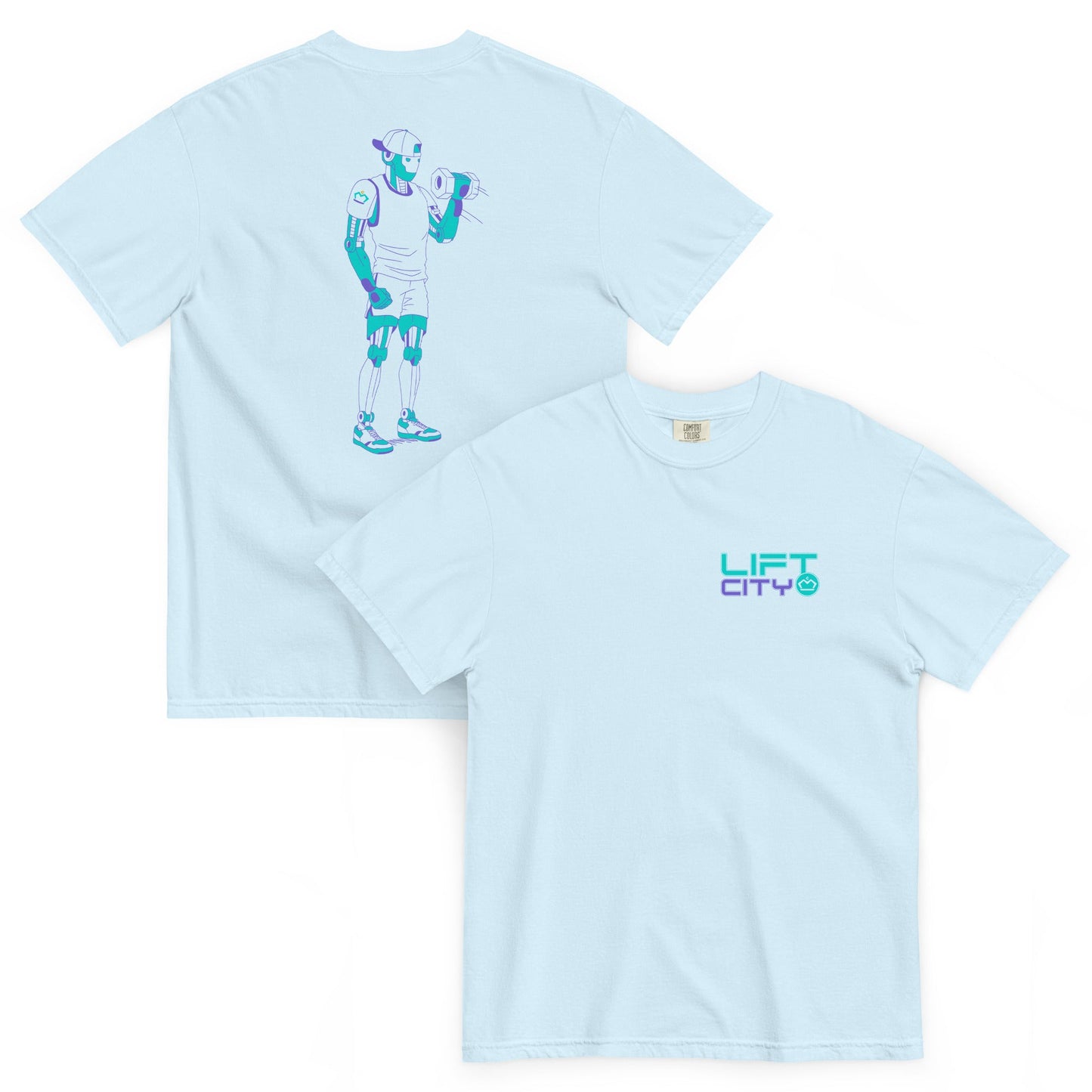 Lift City – Robot Gym Tee - T-Shirt - Creative Minds Wear - 7744790_17648