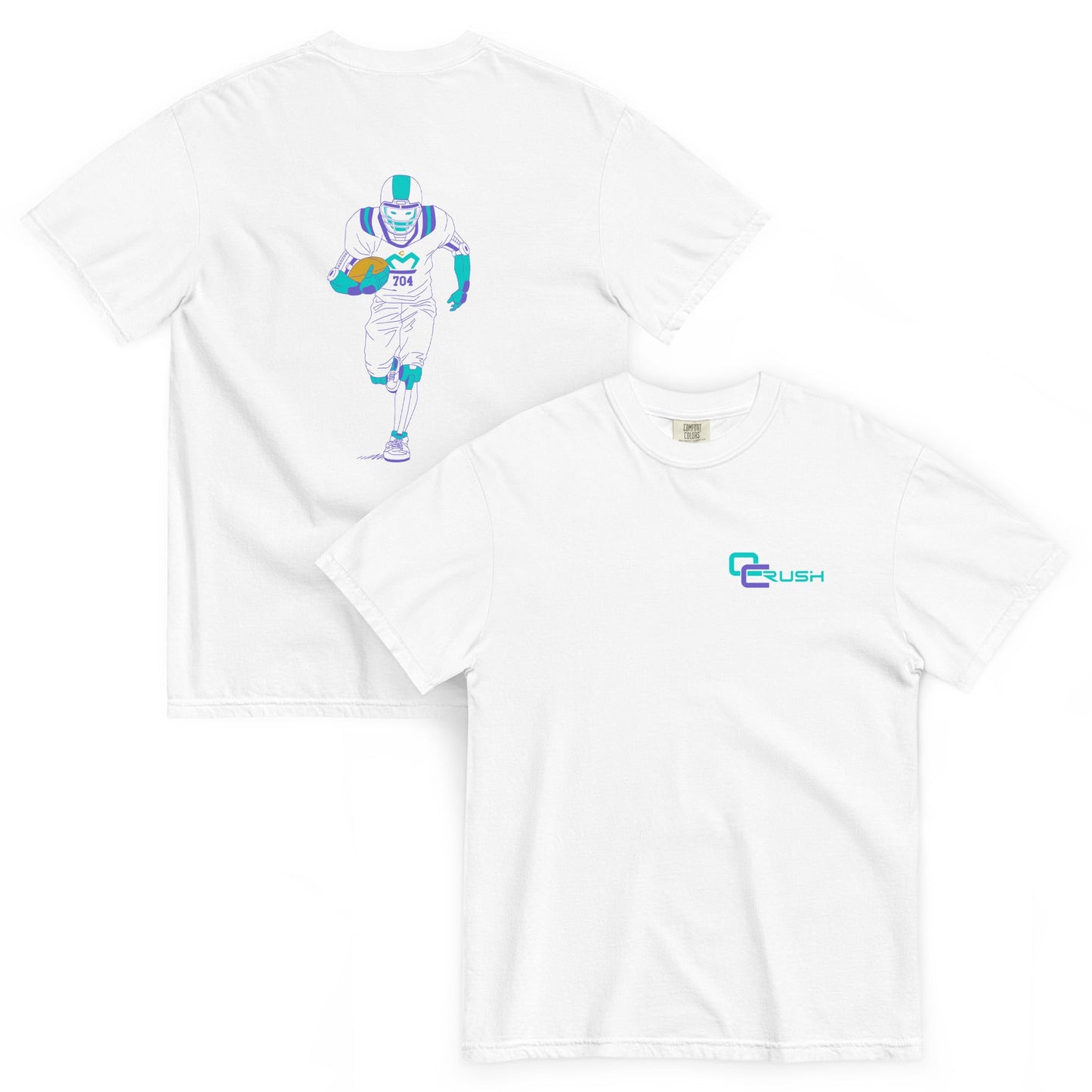 QC Rush – Robot Football Tee - T-Shirt - Creative Minds Wear - 6574011_15124