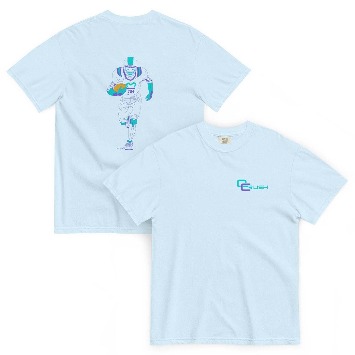 QC Rush – Robot Football Tee - T-Shirt - Creative Minds Wear - 6574011_17648