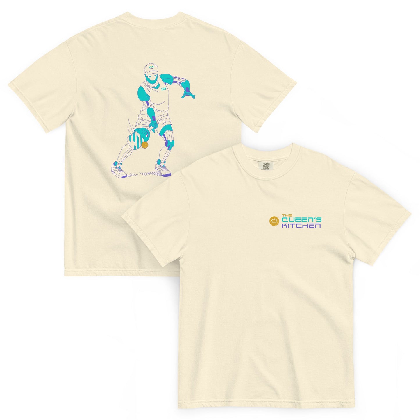 The Queen’s Kitchen – Robot Pickleball Tee - T-Shirt - Creative Minds Wear - 2712166_16523
