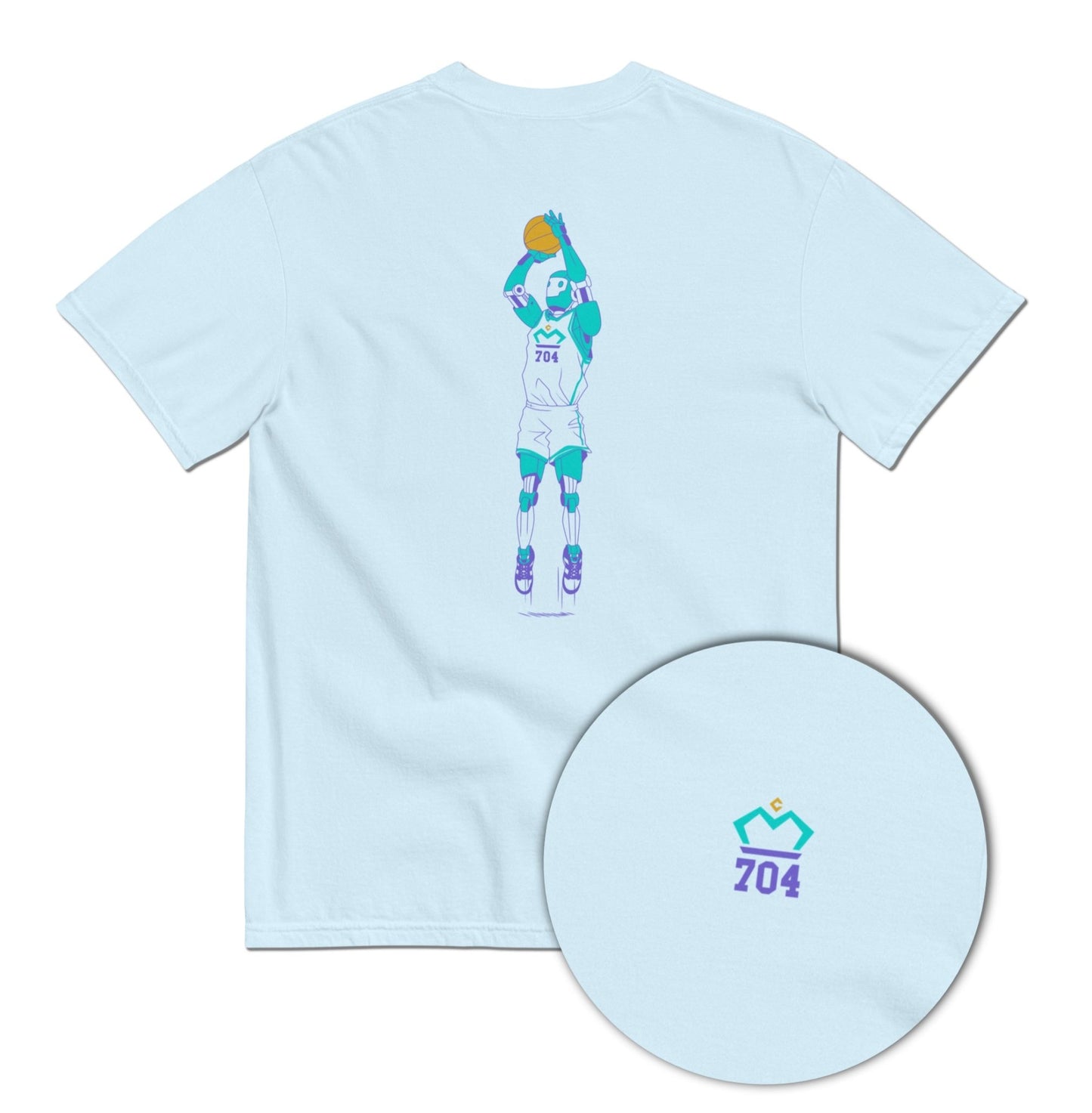 Train Like a Machine - Robot Basketball Tee - T-Shirt - Creative Minds Wear - 3983818_17648