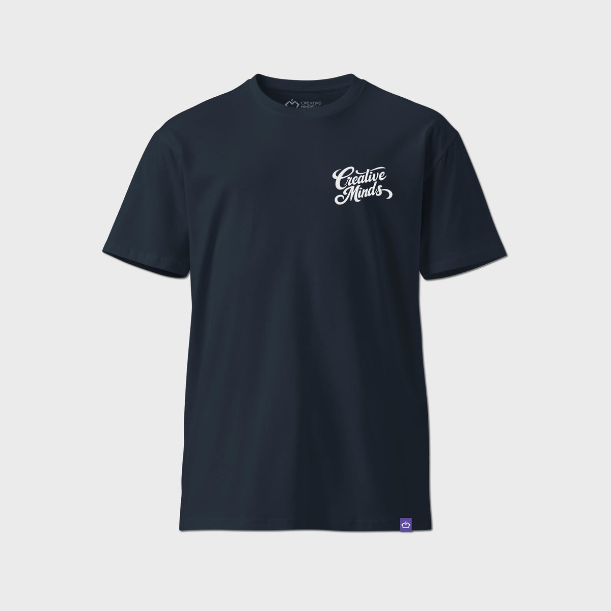 Creative Minds Core - Cursive Embroidered Tee - T-Shirt - Creative Minds Wear - APQ-6021063S6A1
