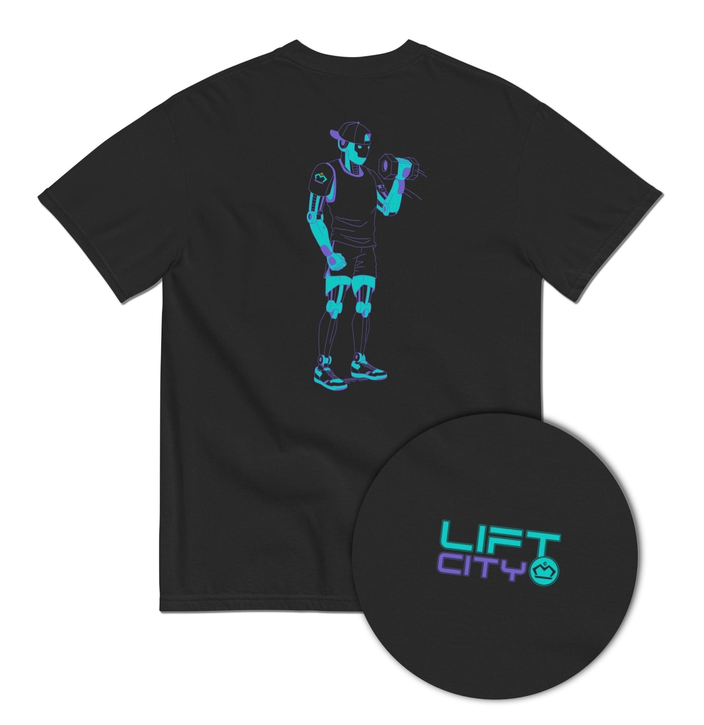 Lift City – Robot Gym Tee - T-Shirt - Creative Minds Wear - 7744790_15114