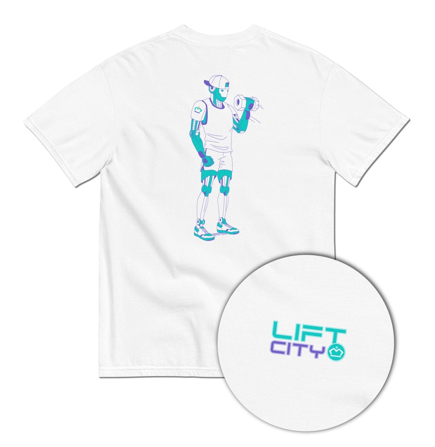 Lift City – Robot Gym Tee - T-Shirt - Creative Minds Wear - 7744790_15124