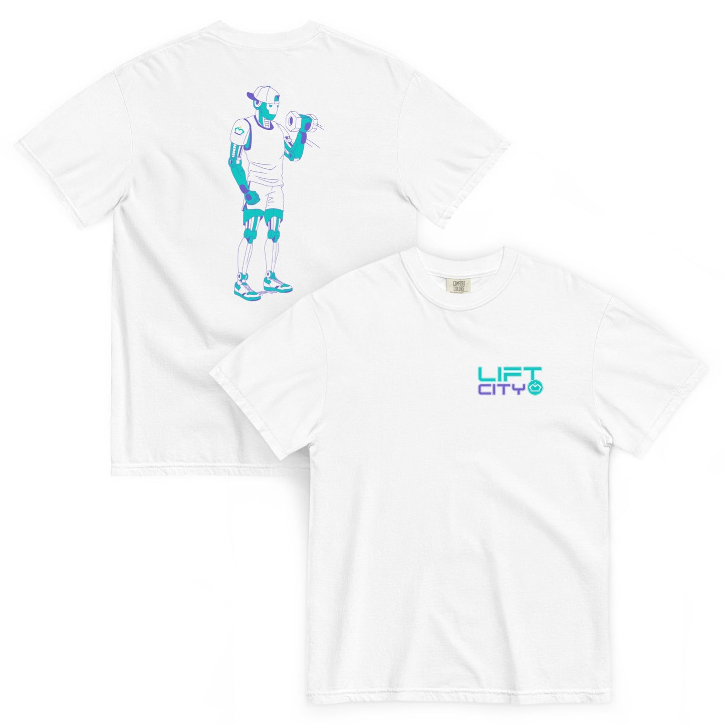 Lift City – Robot Gym Tee - T-Shirt - Creative Minds Wear - 7744790_15124