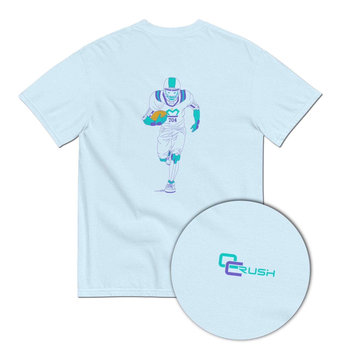 QC Rush – Robot Football Tee - T-Shirt - Creative Minds Wear - 6574011_17648