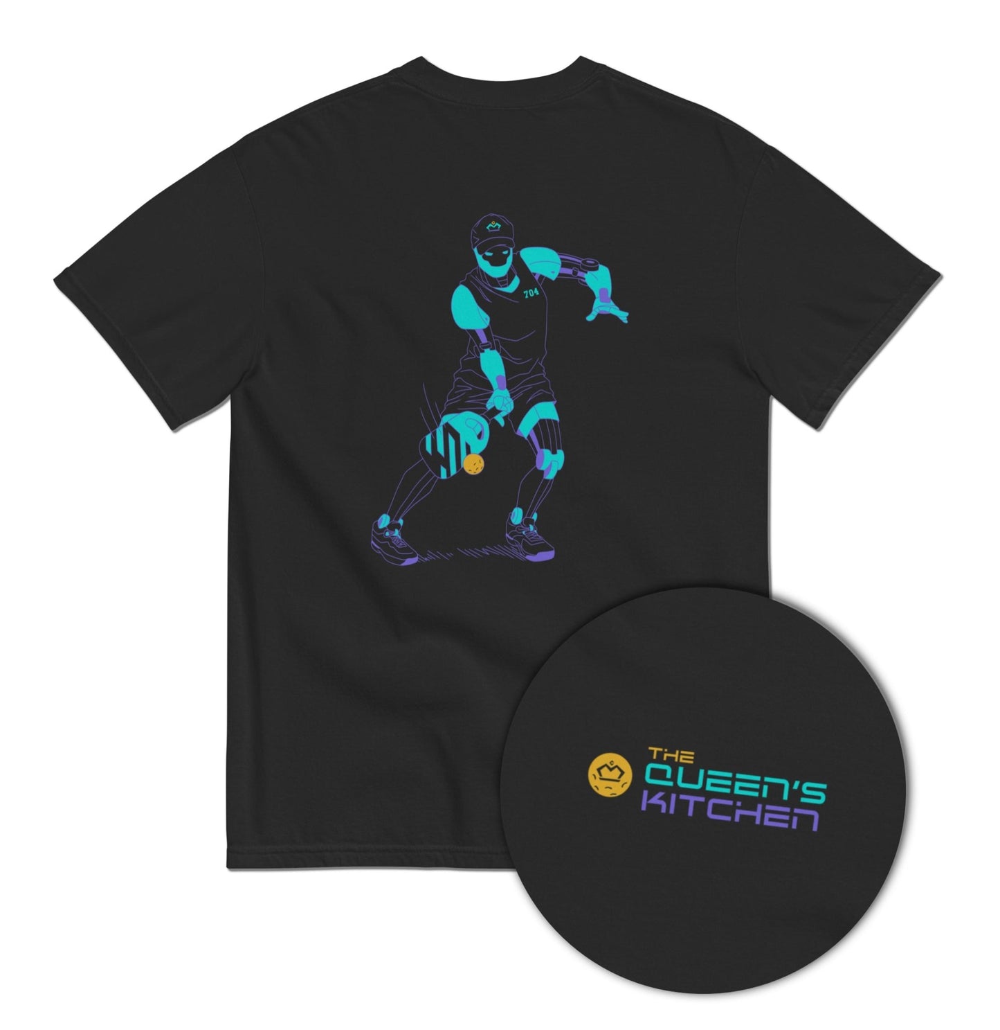 The Queen’s Kitchen – Robot Pickleball Tee - T-Shirt - Creative Minds Wear - 2712166_15114