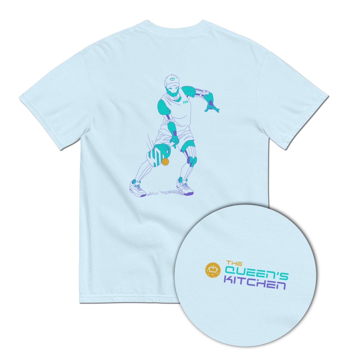 The Queen’s Kitchen – Robot Pickleball Tee - T-Shirt - Creative Minds Wear - 2712166_17648