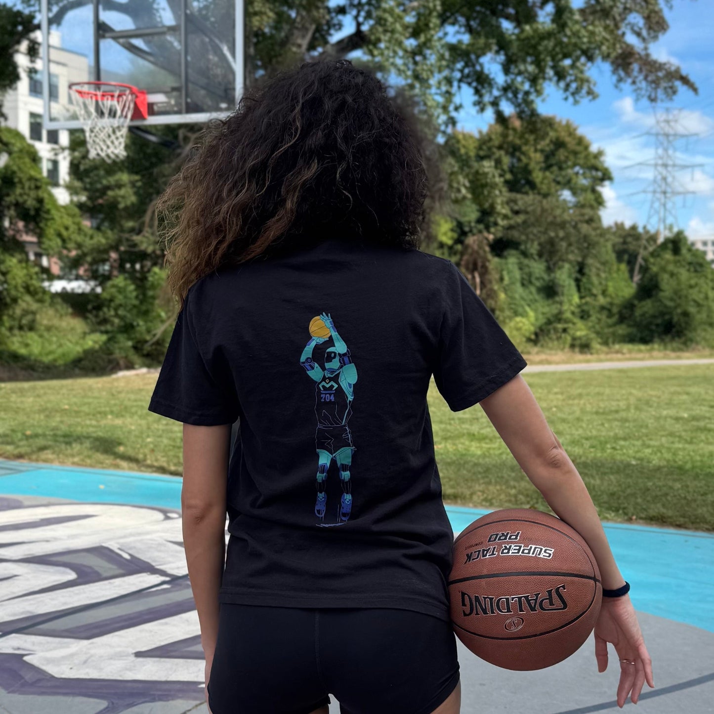 Train Like a Machine - Robot Basketball Tee - T-Shirt - Creative Minds Wear - 3983818_15114