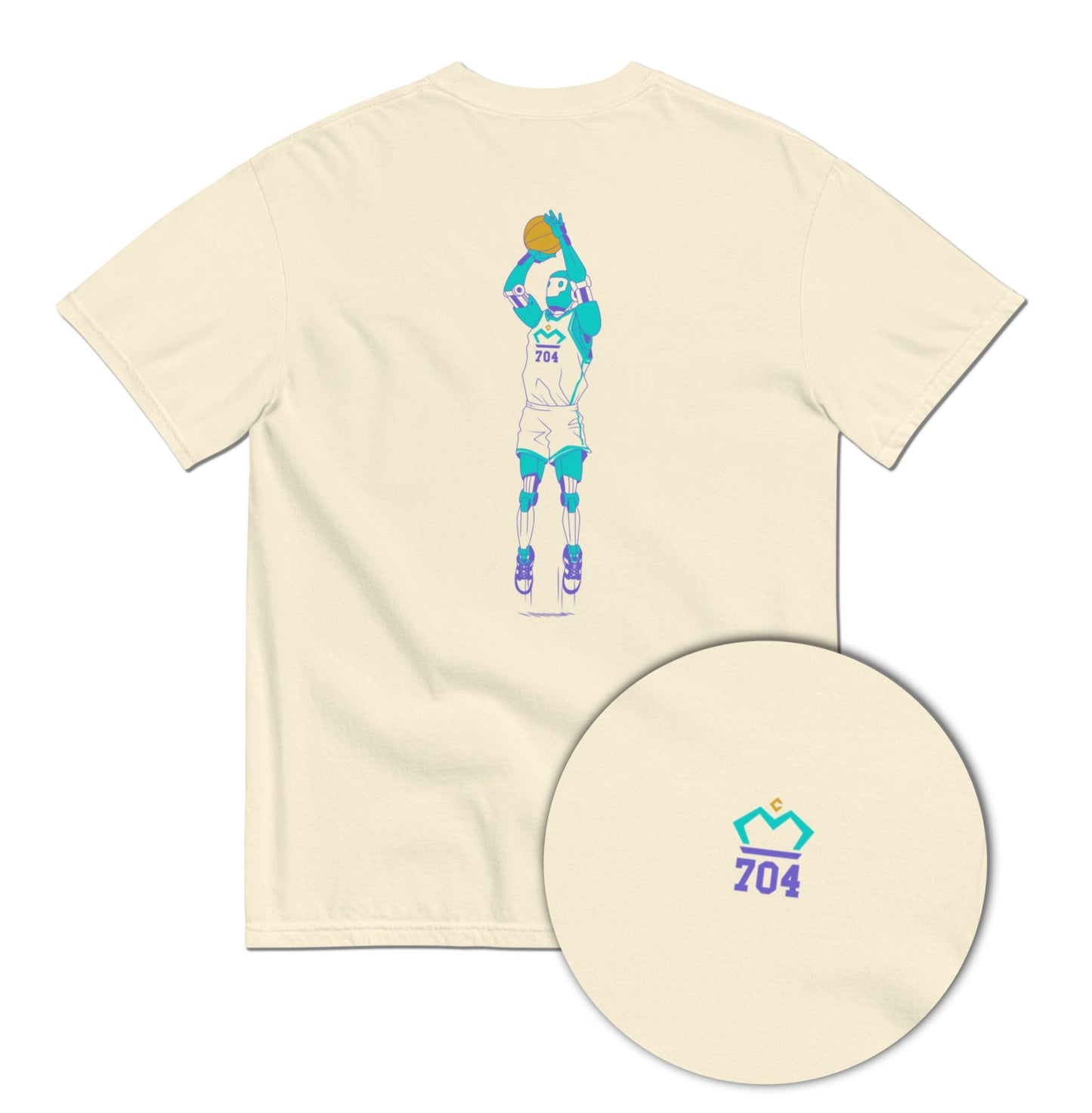 Train Like a Machine - Robot Basketball Tee - T-Shirt - Creative Minds Wear - 4332819_16523